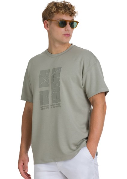 Haki Regular Fit Bisiklet Yaka Oversize Tişört modelleri