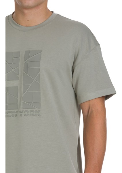 Haki Regular Fit Bisiklet Yaka Oversize Tişört fırsatları