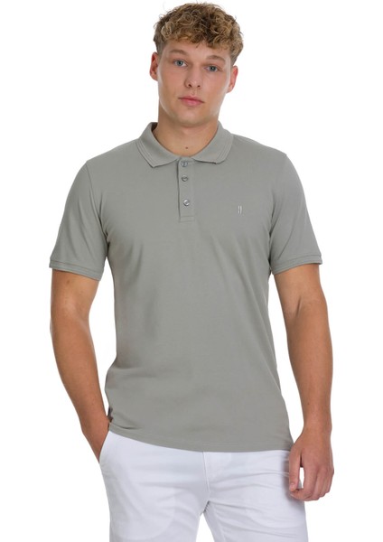 Haki Regular Fit 100% Pamuklu Polo Yaka Tişört