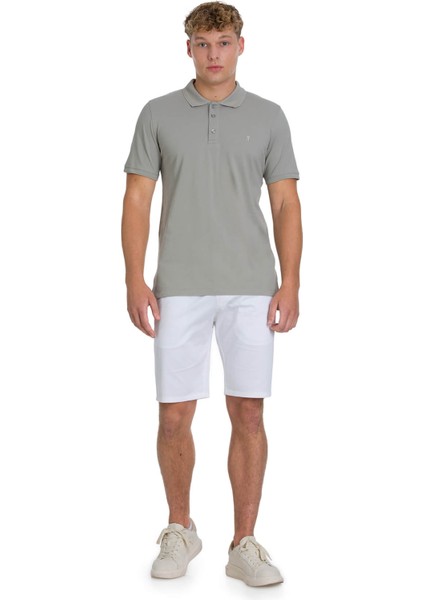 Haki Regular Fit 100% Pamuklu Polo Yaka Tişört fiyatları