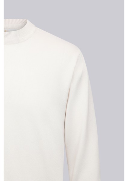 Bej Regular Fit Çeyrek Balıkçı Yaka Rayon Triko Kazak modelleri