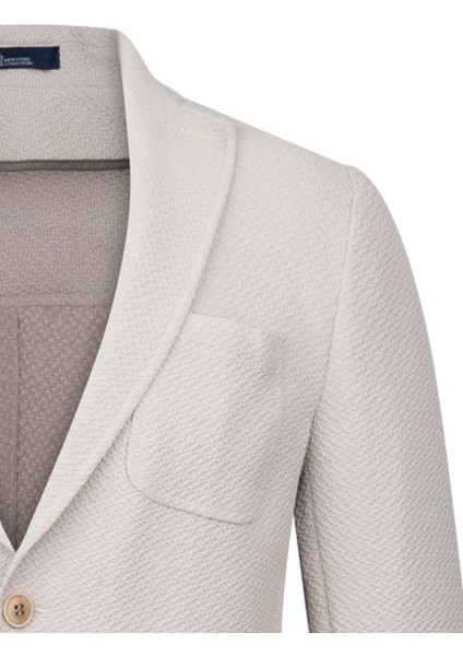 Bej Slim Fit Mono Yaka Klasik Ceket modelleri