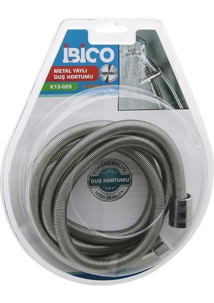 Metal Yaylı Duş Hortumu 150CM Vakumlu Ambalaj Anti Twist=dolanmaz-Kıvrılmaz-Kopmaz (4401)