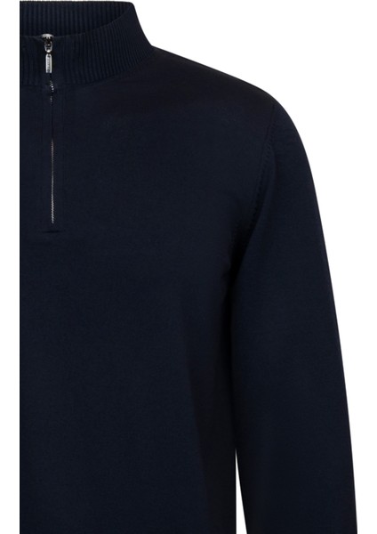 Lacivert Regular Fit Fermuarlı Yarım Balıkçı Yaka Kazak modelleri