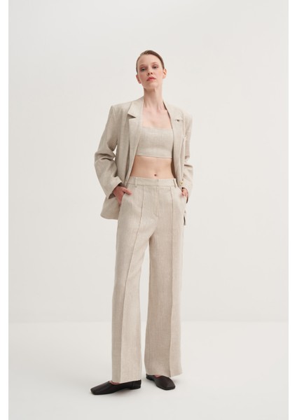 Oversize Keten Fit Blazer modelleri