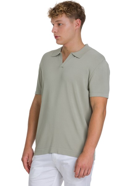 Haki Regular Fit Polo Yaka Rayon Tişört modelleri