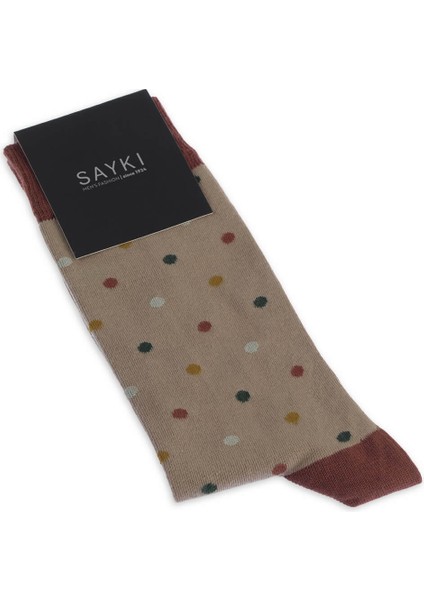 Kiremit Puantiyeli Pamuklu Soket Çorap