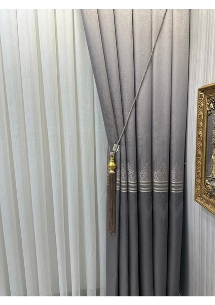 Nivemeshome Titus Gümüş FJ632145 V-5422 1/3 Sık Pileli Fon Perde Apm fırsatları