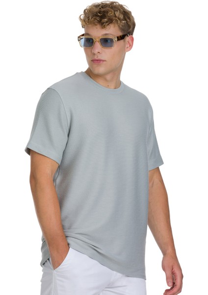 Gri Regular Fit Bisiklet Yaka Basic Tişört modelleri