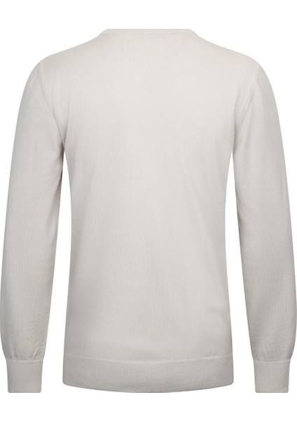 Bej Regular Fit Jakarlı Bisiklet Yaka Yünlü Triko Kazak fiyatları