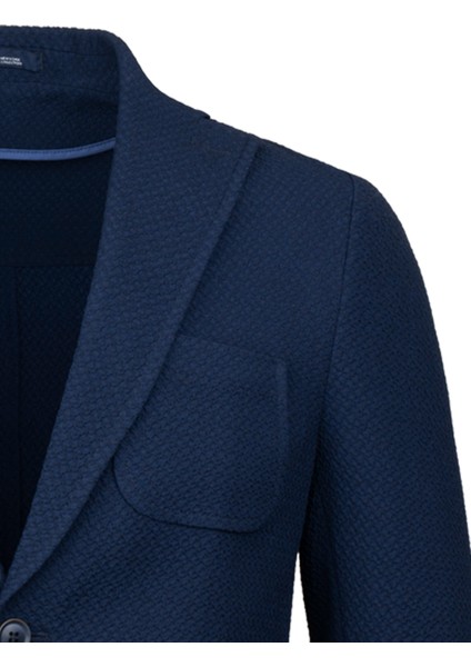 Lacivert Slim Fit Mono Yaka Klasik Ceket modelleri