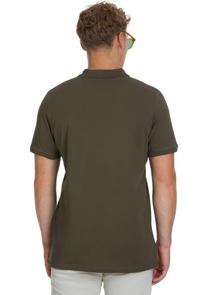 Haki Regular Fit 100% Pamuklu Polo Yaka Tişört indirimleri