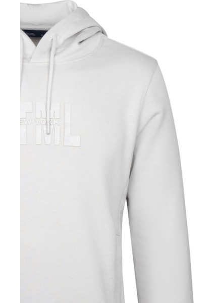 Gri Regular Fit Pamuklu Kapüşonlu Kanguru Cepli Sweatshirt modelleri