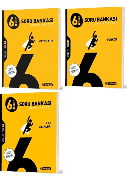 2026 6. Sınıf Matematik + Türkçe + Fen Soru Bankası Seti 3 Kitap