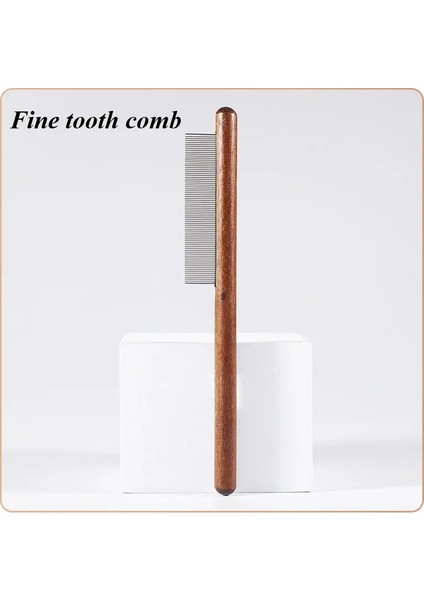 Kedi Tarak Paslanmaz Çelik Evcil Hayvan Saçları Sökücü Ahşap Sapı Kedi Saç Tarağı Tımarlama Köpek Fırça Temizleme Aracı Evcil Hayvanlar (Yurt Dışından)