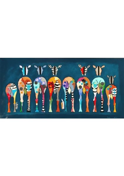 Büyük Boyutlu Karanlık Aile Zebra Poster ve Baskılar Grafiti Sanat Tuval Hayvan Duvar Yatak Odası Çocuk Odası Duvarı Dekorasyon Boyutu (Inç): 40X80CM Çerçeve/renk Yok: A (Yurt Dışından)