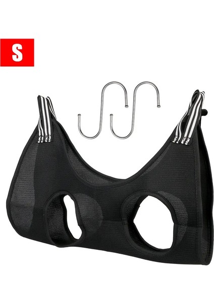 Anti Scratch Isırık Sabit Çanta Pet Güzellik Hamak Asma Kedi Tımar Çivi Kesme Banyo Kesme Kısıtlama Çantası Pet Kedi Aksesuarlar: Kırmızı Siyah S (Yurt Dışından)