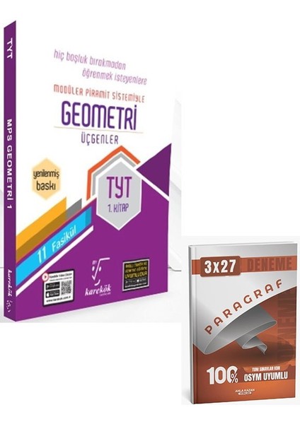 Karekök 2026 Tyt Geometri Üçgenler 1. Kitap Mps 11 Fasikül+Anla Kazan Paragraf