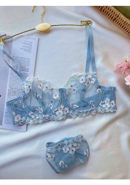 Çiçek Desenli Bra Sütyen Takım modelleri