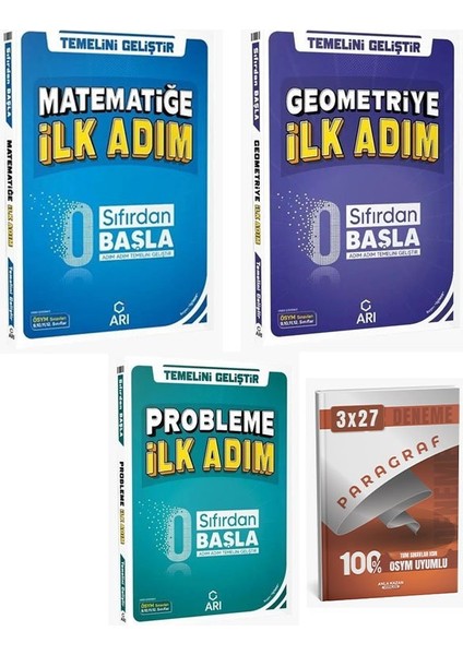 Arı 2026 0 Sıfırdan Başla Matematik+Geometriye+Probleme Ilk Adım+Anla Kazan Paragraf