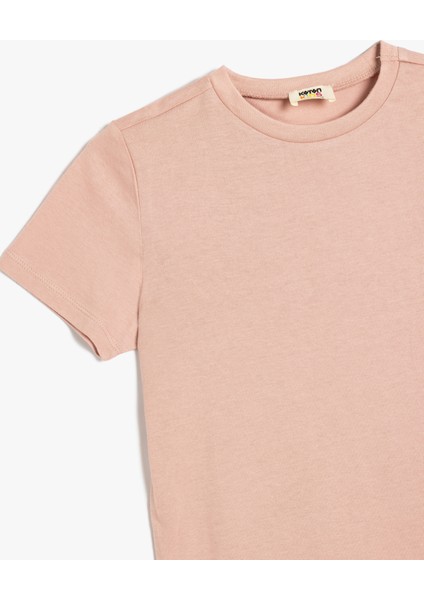 Yeni Sezon Basic Tişört Kısa Kollu Bisiklet Yaka Pamuklu modelleri