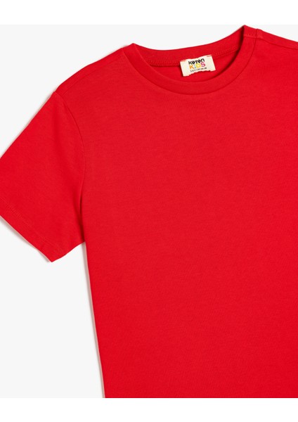 Yeni Sezon Basic Tişört Kısa Kollu Bisiklet Yaka Pamuklu modelleri
