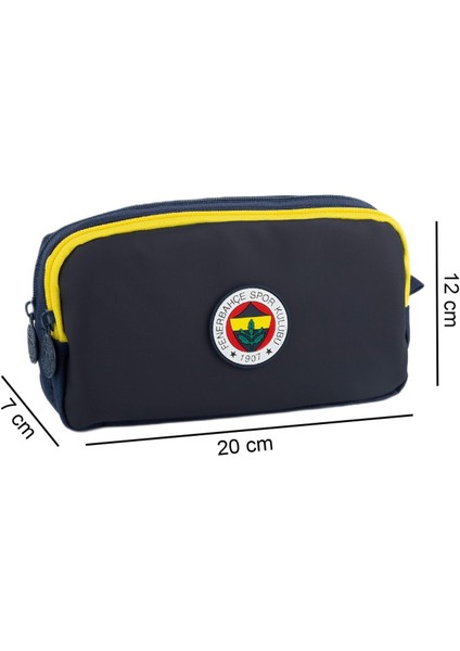 2 Bölmeli Logo Baskılı Suni Deri Kalemlik Lacivert (25746) fiyatları