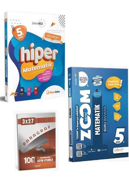 Hiper+Günay 2026 5. Sınıf Hiper Matematik Konu Anlatımlı - Etkinlikli Soru Bankası Seti+Anla Kazan Paragraf