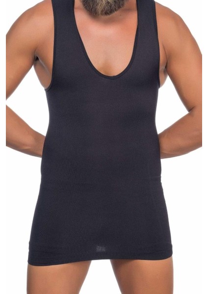 Siyah Mı Emay E1003 V Yaka Erkek Korse Atlet