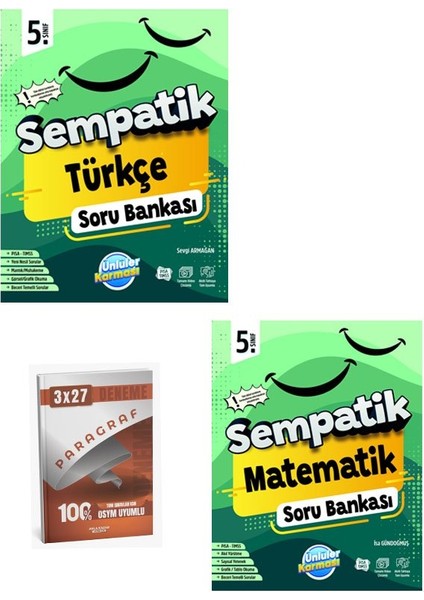 Ünlüller 2026 5.sınıf Sempatik Türkçe+Matematik Soru Bankası Seti+Anla Kazan Paragraf