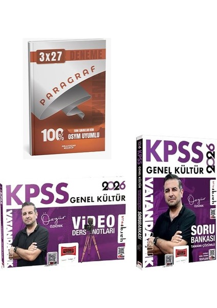 Yargı 2026 Kpss Vatandaşlık Video Ders Notları + Soru Bankası 2 Li Set+Anla Kazan Paragraf