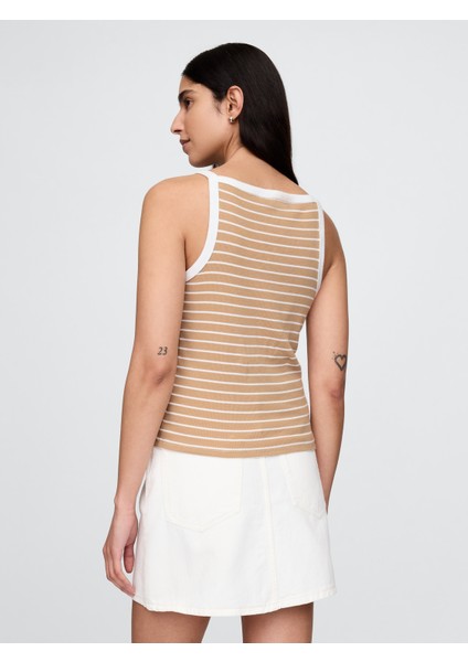 Kadın Kahverengi Halter Yaka Modern Atlet indirimleri