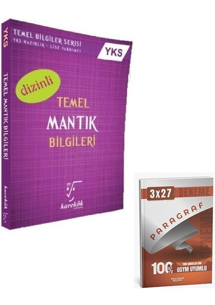 Karekök Yayınları Ayt Temel Mantık Bilgileri