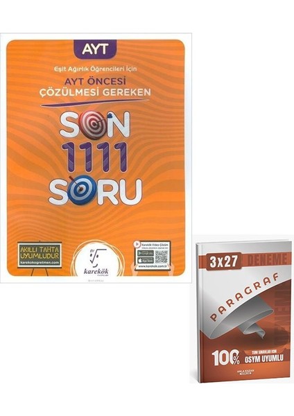 Karekök 2026 Ayt Öncesi Çözülmesi Gereken Eşit Ağırlık Son 1111 Soru+Anla Kazan Paragraf