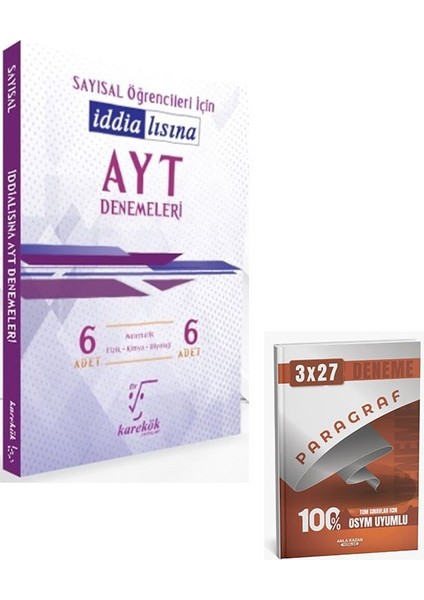 Karekök 2026 Ayt Sayısal Öğrencileri Için Iddialısına 6 Lı Denemeleri+Anla Kazan Paragraf