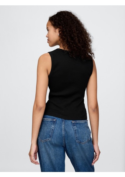 Kadın Siyah Fitilli Halter Yaka Atlet indirimleri