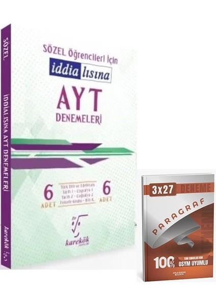 Karekök 2026 Ayt Iddialısına Sözel 6 Lı Deneme+Anla Kazan Paragraf
