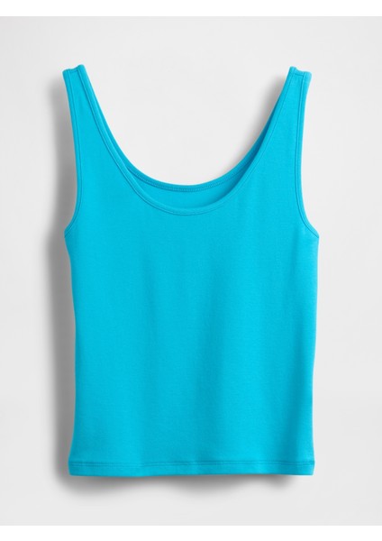 Kadın Mavi Modern Kısa Kesim Atlet fiyatları