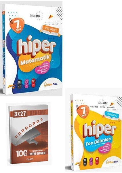 Hiper+Günay 2026 7. Sınıf Hiper Matematik+Fen Bilimleri Konu Anlatımlı Etkinlikli Soru Bankası Seti+Anla Kazan Paragraf