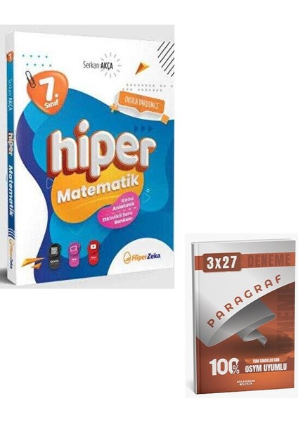 Hiper 2025 7. Sınıf Hiper Matematik Konu Anlatımlı Etkinlikli Soru Bankası+Anla Kazan Paragraf