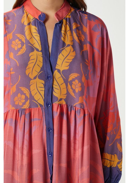 Modest Kadın Clara Pembe %100 Viskon Maksi Boy Uzun Elbise fırsatları