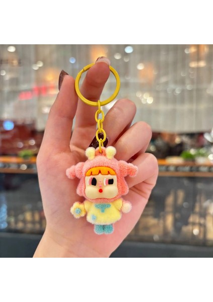 Yeni Koparılmış Ağlayan Bebek Kawaii Crybaby × Uçan Küçük Polis Zinciri Sevimli Karikatür Kutusu Sırt Çantası Peluş Kolye Dekorasyon Renk: Sarı Elbise (Yurt Dışından)