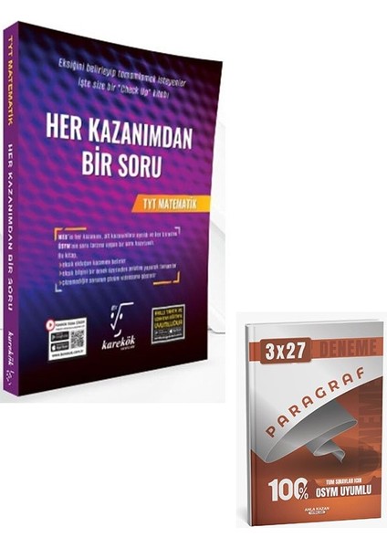 Karekök 2026 Tyt Matematik Her Kazanımdan Bir Soru+Anla Kazan Paragraf