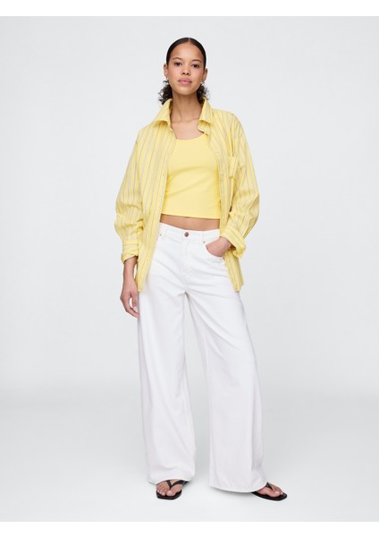 Kadın Sarı Modern Kısa Kesim Atlet fırsatları