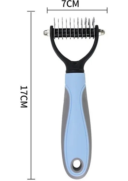 Köpekler Için Epilasyon Tarağı Kedi Detangler Kürk Kesme Demating Deshedding Fırça Aracı Keçeleşmiş Uzun Saç Kıvırcık Petcolor: Mavi Küçük (Yurt Dışından)