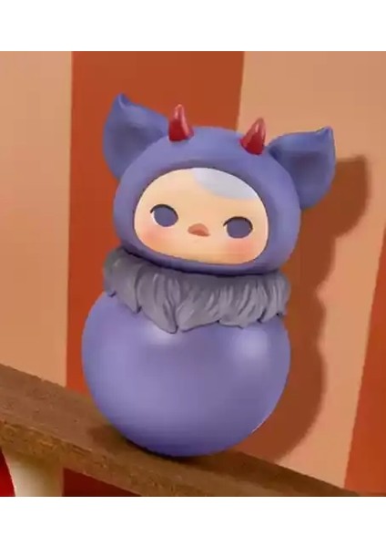 Kutu Pucky Roly Poli Kedicik Tumbler Seri Garaj Kiti Sevimli Süsleme Tumbler Koleksiyon Masaüstü Çocuk Oyuncak Noel Modeli Hediye Renk: D (Yurt Dışından)