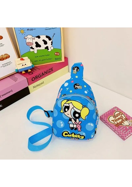 Power Kızlar Yaka Çocuk Backpacks Kızlar Öğrenci Doğum Günü Hediyesi Okul Çantaları Kamp Dalı Tek Omuz Çantası Hediyeleri Renk: Mavi (Yurt Dışından)
