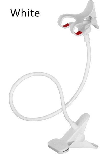 360 Klip Telefon Tutucu Yatak Evrensel Yatak Masası Tutucu Ayarlanabilir Telefon Tutucu Stand Esnek Telefon Tutucu Renk: Beyaz (Yurt Dışından)