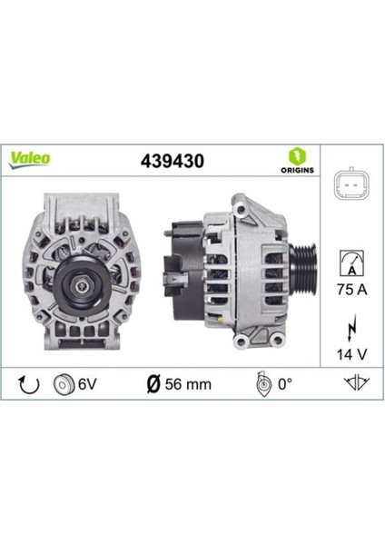 12V Alternatör Dinamo 75 A (L-Dfm) Dacıa-Renault indirimleri