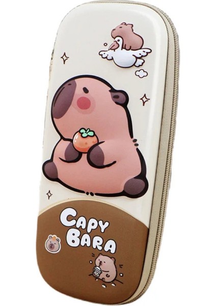 3D Stereo Sevimli Capya Kalem Kılıf Damla Dalı Su Geçirmez Öğrenci Okul Malzemeleri Saklama Kutusu Sabit Kabuk Dekompresyon Casecolor: Dark Capya (Yurt Dışından)